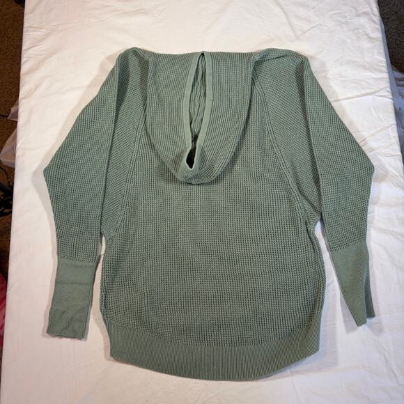 Cynthia Rowley women’s hooded sweater sage green. Size S. Waffle knit - Picture 6 of 8